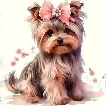 Puzzle Diamantové malování s diamanty ve tvaru čtverce - Pes 2269, 50 x 50