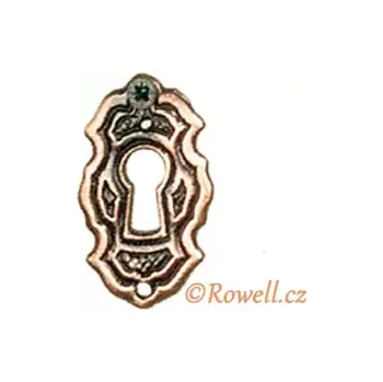 Nábytkové kování SK6 Štítek klíč staroměď