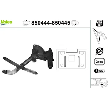 Stahovačka okna Zvedací zařízení oken VALEO 850444