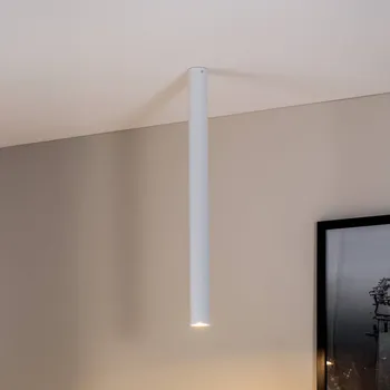 Bodové svítidlo EMIBIG LIGHTING Stropní bodové světlo Tecno 1XXL, ocel, GU10, výška 80 cm, bílá 1 x 8 W - Doprava zdarma