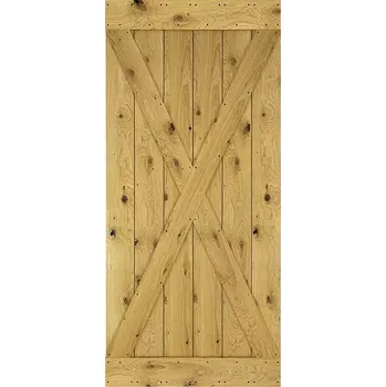 Interiérové dveře Dřevěné posuvné dveře na stěnu MODERN RUSTIC XI Dýha - Dub Rustik