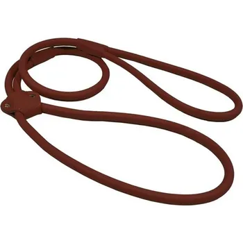 Vodítko pro psa BAFPET Předváděcí vodítko z šité kulaté kůže - Hnědá