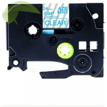Pásek do tiskárny TONERSYP páska pro Brother TZe-153, 24mm x 8m, modrý tisk / průhledný podklad