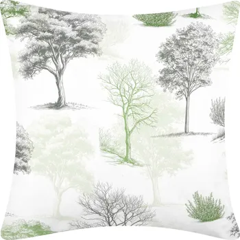 Povlečení DARRÉ Bavlněný povlak na polštář Stíny stromů - zelený Velikost: 70 x 90