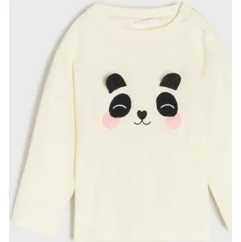 Dívčí oblečení Sinsay - Tričko s dlouhými rukávy - krémová - 840BA-01X - 840BA-01X-98-1