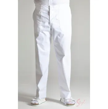 Pracovní oblečení Primastyl Pánské bílé pracovní kalhoty VILÉM - SLEVA! Velikost: 58