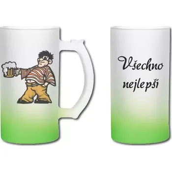 Pelisport Skleněný půllitr zelený 2 Všechno nejlepší