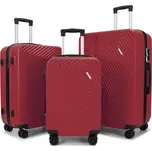 3dílná sada cestovních kufrů BestBerg BBL-106CH / 48, 70, 104 l / ABS / cherry