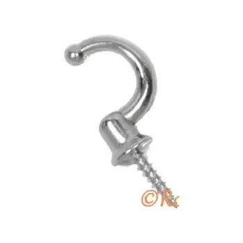 Nábytkové kování H1m Háček stříbrný s vrutem