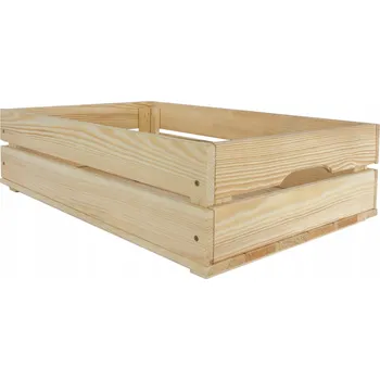 Úložný box Dřevěná bedýnka SD-2-60X40, Bez povrch. úpravy