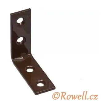 Nábytkové kování UH40 Úhelník 40 mm hnědý