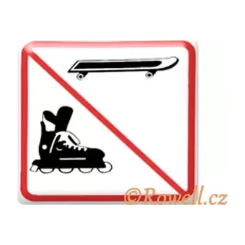 Dveřní kování NZ 'Zákaz bruslí' /bílá/