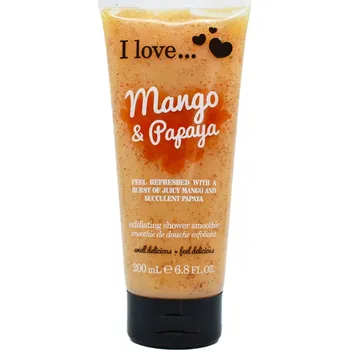 Tělový peeling I love Mango & Papaya Exfoliating Shower Smoothie Peeling 200 ml