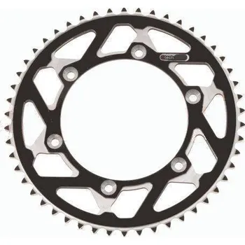 Řetězová sada pro motocykl QTECH duralová rozeta MASTER pro sekundární řetězy typu 520, černý elox, 49 zubů