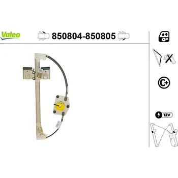 Stahovačka okna Zvedací zařízení oken VALEO 850804