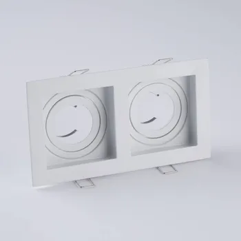 Lampička Searchlight Vestavné svítidlo Grid Two, 2 světla, bílé, 18,5x10 cm, hliník, GU10 bílá 2 x 10 W LED - Doprava zdarma