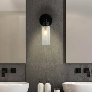 Lampička Searchlight Nástěnné svítidlo Imperial, černé, 1 světlo, ocel, sklo, IP44 černá, bílá 1 x 7 W LED - Doprava zdarma