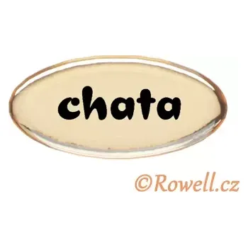 Dveřní kování SD Štítek zlatý 'chata'