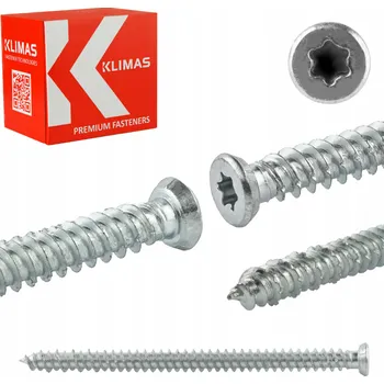 Šroub KLIMAS Wkret-met WHO Ø7,5 mm turbošroub kalený s plochou hlavou TX-30 82 mm - 100 ks