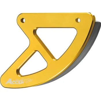 Brzdový kotouč ACCEL kryt zadního brzdového kotouče SUZUKI RM-Z 250 07-18, RM-Z 450 05-18, RM 125/250 05-09 (hliník), barva žlutá SUZUKI RMZ450 rok 05-18