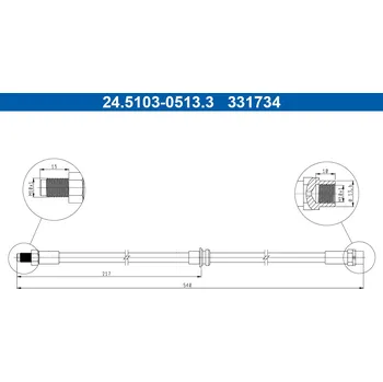 Brzdová hadice Brzdová hadice ATE 24.5103-0513.3