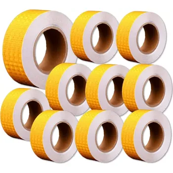 Sada 10ks reflexní samolepící páska oranžová, 25m x 5cm (UŠETŘÍTE! Výhodné balení reflexních pásek)