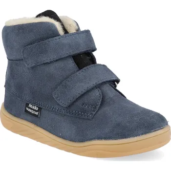 Dívčí zimní obuv Mido shoes Barefoot dětské zimní boty Mido - Yale blue modré Velikost: 30