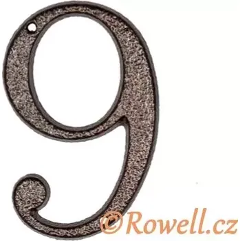 Nábytkové kování C3 Číslice 120 mm k.měď '9'