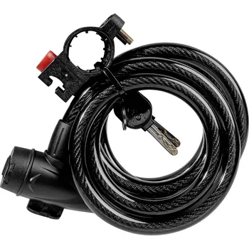 Zámek na kolo Brüder Mannesmann lankový zámek černá zámek s klíčem