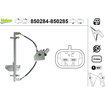 Stahovačka okna Zvedací zařízení oken VALEO 850284