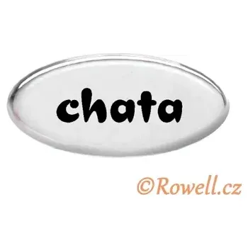 Dveřní kování SD Štítek stříbrný 'chata'