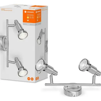 Lampička LEDVANCE Niclas LED reflektor, nikl, 2 žárovky broušený nikl 2 x 2,6 W LED