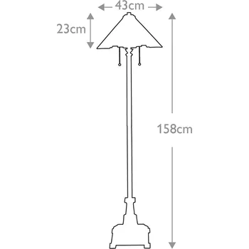 Lampička QUOIZEL Stojací lampa Inglenook, Tiffanyho styl, bronz, výška 158 cm bronzové, barevné 2 x 60 W - Doprava zdarma