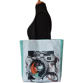 Nákupní taška Šatoli.cz Látková nákupní taška Fotoaparát a dívka