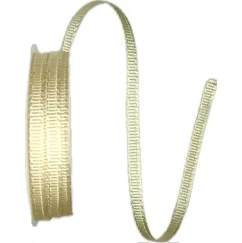 Stuha Stuha rypsová ELEGANCE CREME krémová 6mm x 6m (3,50 Kč/m) (Stuha rypsová, tenká, krémová, lesklá, oboustranná)