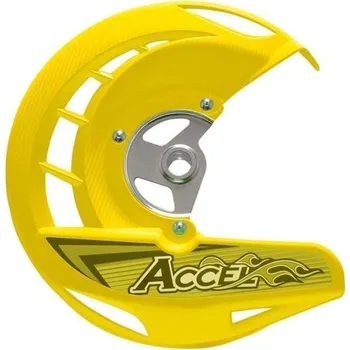 Brzdový kotouč ACCEL kryt předního brzdového kotouče SUZUKI RM-Z 250 07-16, RM-Z 450 05-16 barva žlutá SUZUKI RMZ450 rok 05-16