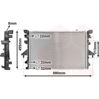Chladič motoru Chladič, chlazení motoru VAN WEZEL 58002230
