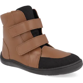 Dívčí zimní obuv Barefoot dětské zimní boty Baby Bare - Febo Winter Brown hnědé Velikost: 26