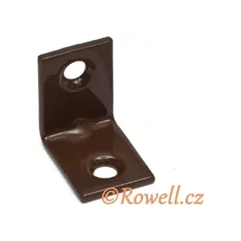 Nábytkové kování UH20 Úhelník 20 mm hnědý