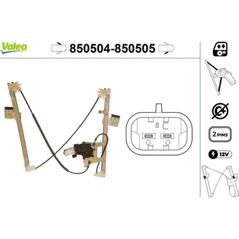 Stahovačka okna Zvedací zařízení oken VALEO 850504