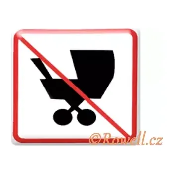 Dveřní kování NZ 'Zákaz kočárek' /bílá/