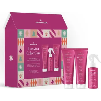 Kosmetická sada Medavita Luxviva vánoční sada pro barvené vlasy (Limitovaná vánoční dárková sada)
