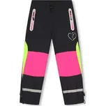 KUGO DÍVČÍ ZATEPLENÉ ŠUSŤÁKOVÉ KALHOTY FLEECEM Barva: Černorůžové, Velikost: 104