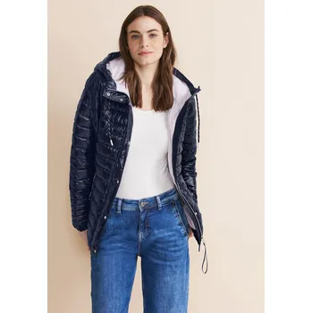 Dámský kabát Lesklá prošívaná bunda Street One 201915 modrá Velikost: 36