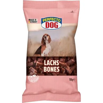 Pamlsek pro psa Perfecto Dog lososové kostičky 150g