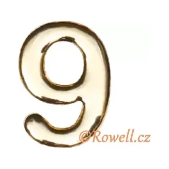 Dveřní kování C37 Číslo 37mm zlatá '9'