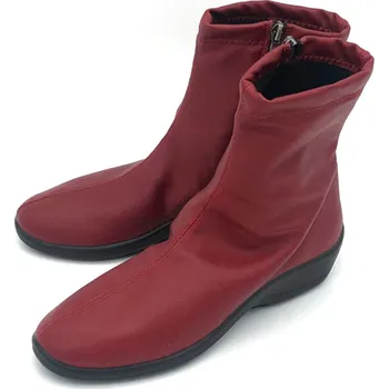 Dámské kozačky Dámské polokozačky 4646-J66 Arcopedico vínová Barva: vínová, Velikost: 38