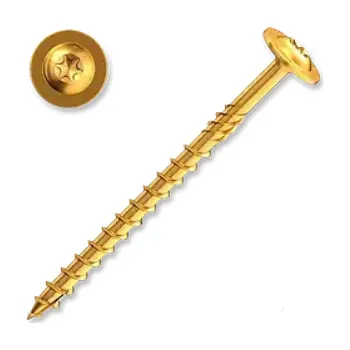 Vrut PROFISTYL Vrut konstrukční tesařský talířová hlava TORX zinek žlutý Varianta: Konstrukční vrut talířová hlava TORX ZnŽ 10x360