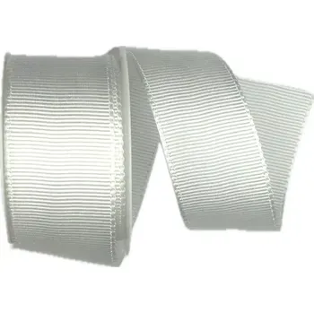 Stuha Stuha rypsová ELEGANCE WHITE bílá 40mm x 2m (11,- Kč/m) (Stuha rypsová, široká, bílá, lesklá, oboustranná)