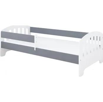 Postel Kvido 160/80 cm - bílá/ šedá + matrace